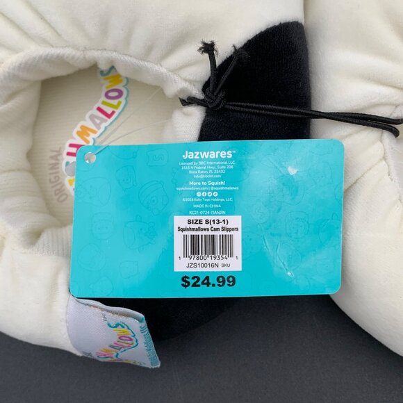 Squishmallows Slippers Plush Cam the Cat Kids Size S (13-1) Jazwares - Picture 2 of 4